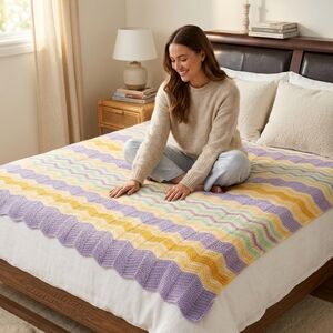 Handmade Blanket 61" X 73"